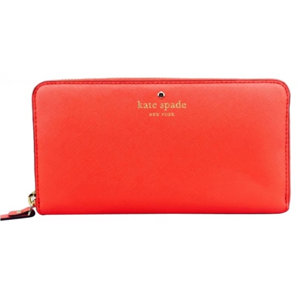 Kate Spade Large Continental Wallet | Vibrant Red | Slightly Used - Picture 2 of 10